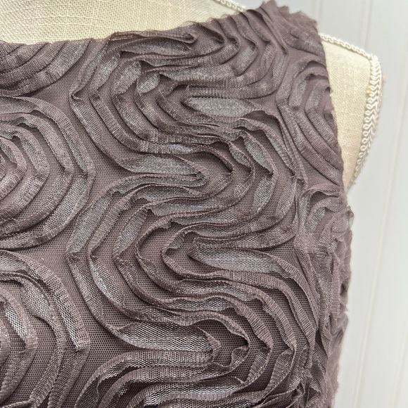 Adrianna Papel Silver Shimmer Embroidered Ribbon Dress Sz 10 - Picture 5 of 10